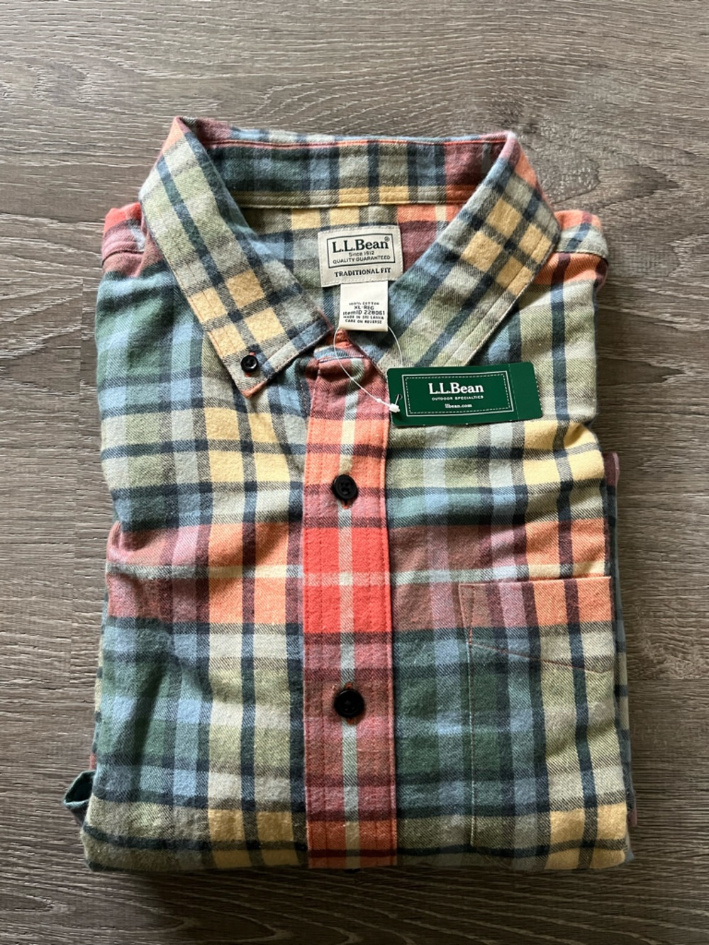 LL Bean Scotch Plaid Flannel